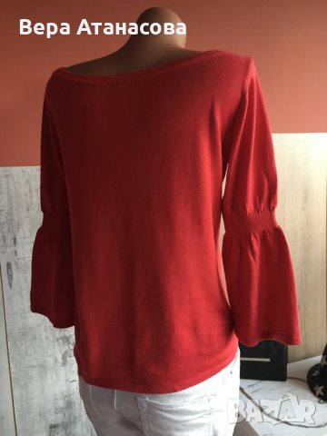 🔴Фин пуловер с тренди ръкав,м/л🧣, снимка 2 - Блузи с дълъг ръкав и пуловери - 34629288