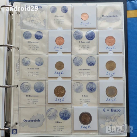 Евро монети 1c-2 Euro 2006 г. на първите 12 членки на Европейския Съюз, снимка 14 - Нумизматика и бонистика - 50604360