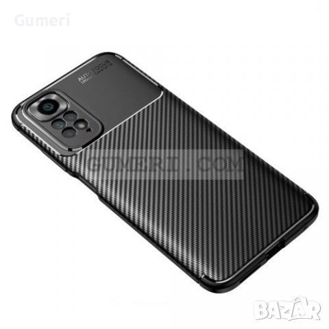 Xiaomi Redmi Note 11 Противоударен Силиконов Гръб Със Защита За Задната Камера - Карбон, снимка 2 - Калъфи, кейсове - 36235708