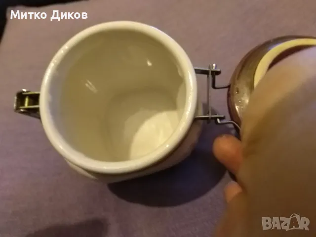 Захарница с метална затварачка керамична отлична, снимка 11 - Аксесоари за кухня - 50414208