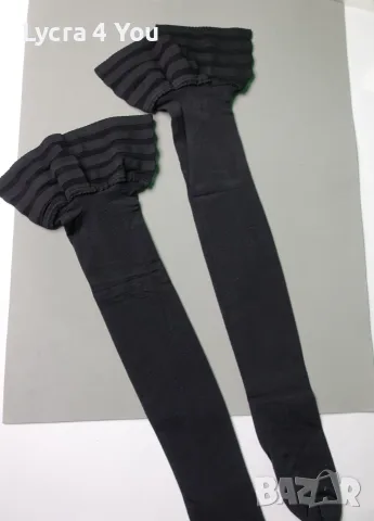 Wolford Velvet de Luxe 50 den Stay-Up нови луксозни силиконови чорапи, снимка 8 - Бельо - 56240415