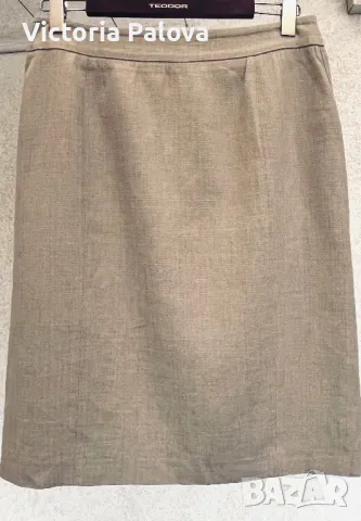 Лукс ленена пола MaxMara studio оригинал, снимка 6 - Поли - 50031935