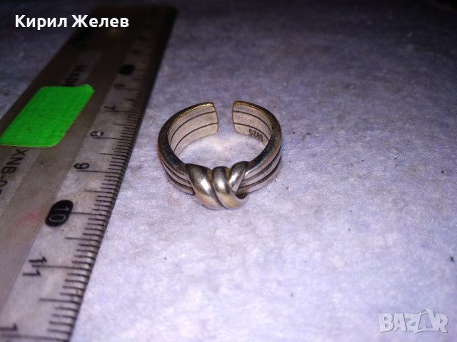 Стар АРТ НУВО ПОСРЕБРЕН БРОНЗОВ ПРЪСТЕН - ПАНДЕЛКА с ПЕЧАТ S925 РЕГУЛИРУЕМ РЕТРО МОДЕЛ 38511, снимка 11 - Антикварни и старинни предмети - 41451022