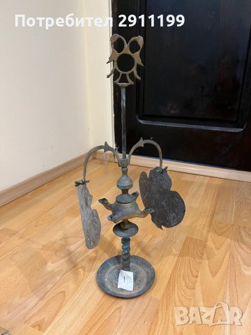 Стара маслена лампа, снимка 2 - Антикварни и старинни предмети - 41242834