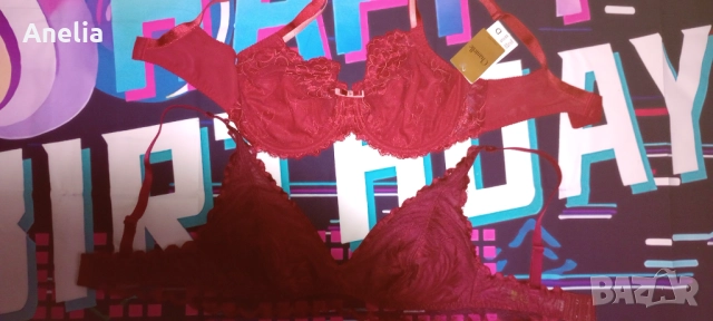 Нови Лукс 2 бр. Дамски Сутиени в Червено 75 Д 80, снимка 3 - Бельо - 52558137