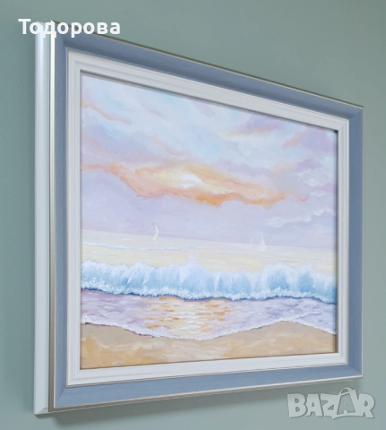 Августовско утро - маслени бои, снимка 3 - Картини - 51984449