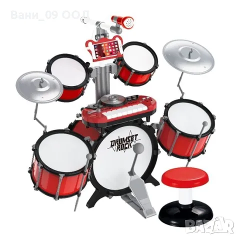 Макси комплект барабани с пиано и DJ пулт 