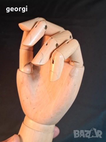 декоративна динамична раздвижена дървена статуетка ръка 29/5, снимка 4 - Декорация за дома - 52531388