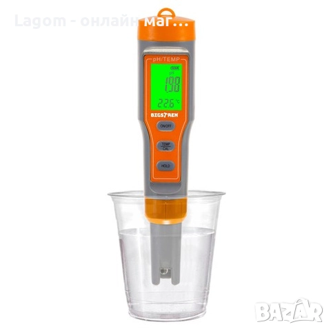 Уред за измерване на качеството на водата 2 в 1, PH и температура Bigstren, водоустойчив корпус, снимка 2 - Други инструменти - 52562380