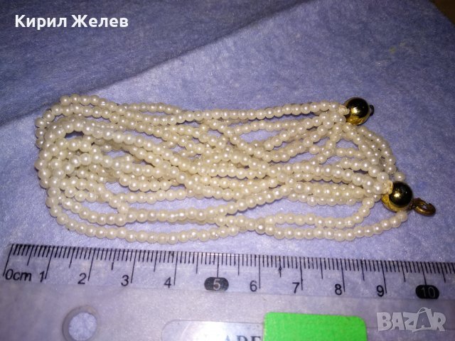 НЕЖНО МЪНИСТЕНО РЕТРО СТИЛ КОЛИЕ ПЕРЛЕН ТИП 34709, снимка 3 - Колиета, медальони, синджири - 39142094