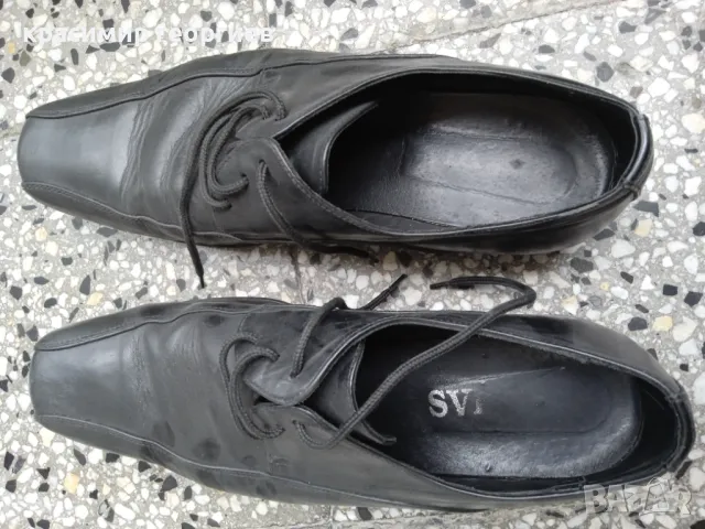 Продавам запазени и неизползвани мъжки кожени обувки ретро, снимка 2 - Ежедневни обувки - 50060526