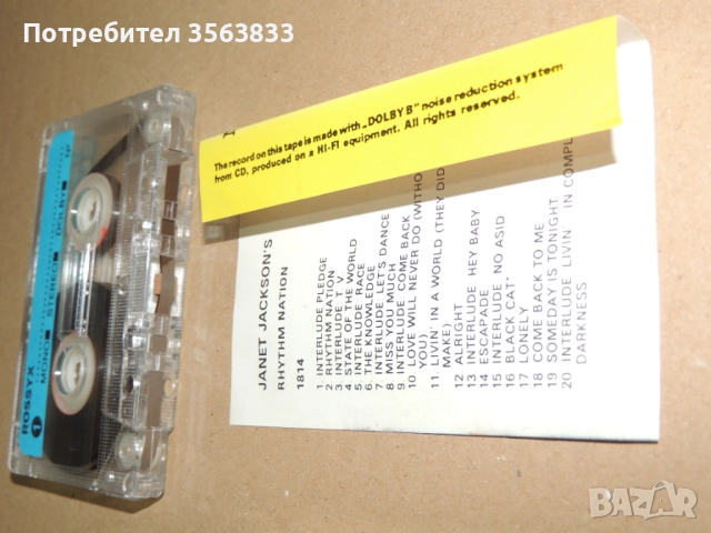Janet Jackson's rhythm nation  - аудио  касета, снимка 7 - Аудио касети - 51471766