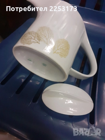 Порцеланова каничка Китка със забележка и кана Разград, снимка 7 - Декорация за дома - 35704331