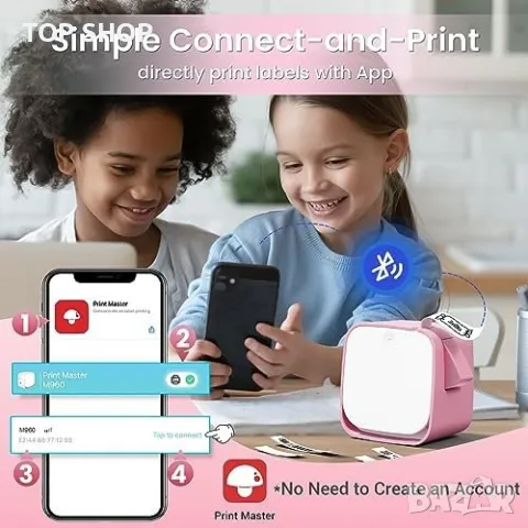 Нов Преносим термичен принтер за етикети Машина за етикетиране без мастило, снимка 7 - Други стоки за дома - 49956856