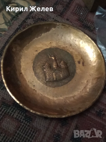 Месингова чиния винтидж 54294, снимка 2 - Антикварни и старинни предмети - 53624245