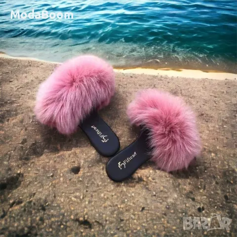 Равни чехли - Естествен пух, снимка 2 - Чехли - 48123797