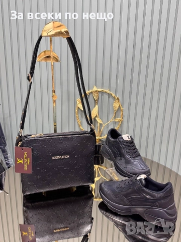 Louis Vuitton Комплект Дамска Чанта И Дамски Маратонки - Налични Различни Цветове И Модели Код SK406, снимка 7 - Чанти - 52870901