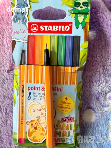 Маркери STABILO point 88 Mini Animal Vibes, 8 броя, различни цветове, снимка 7 - Ученически пособия, канцеларски материали - 53777592