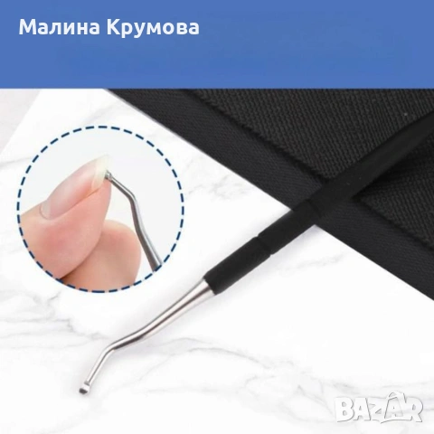 Професионален комплект за поддръжка на нокти – 5 части от неръждаема стомана, снимка 4 - Други - 53173047