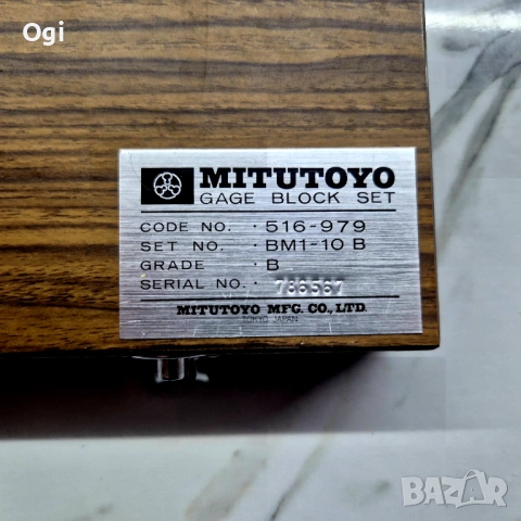 Плоскопаралелни краещни мерки MITUTOYO , снимка 3 - Шублери - 53330737