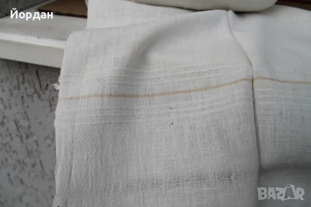 Ръчно тъкан ленен плат за кърпи, снимка 5 - Антикварни и старинни предмети - 47312788