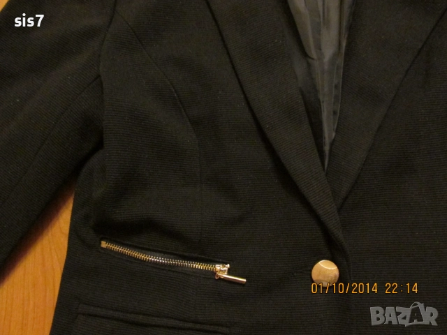 ново черно сако размер М внос от Англия, снимка 5 - Сака - 51946642
