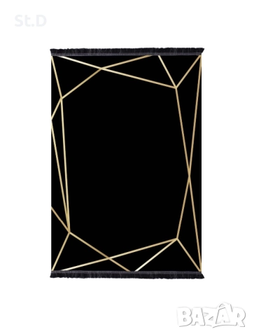 Килимче в черно и златисто