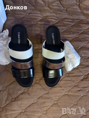 Продавам дамски чехли Calvin Klein, снимка 6 - Чехли - 41624776