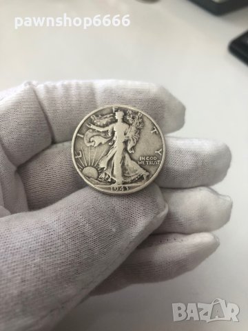 Сребърна монета САЩ ½ долар, 1943 Walking Liberty Half Dollar Маркировка на монетния двор "D" - Денв, снимка 7 - Нумизматика и бонистика - 41402713