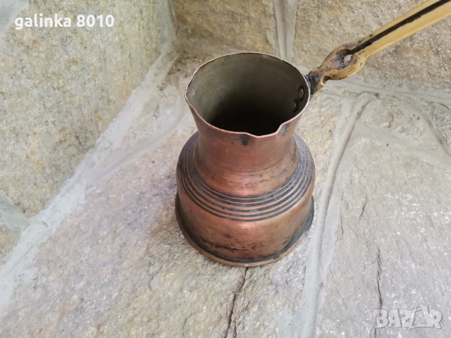 Старо медно джезве, снимка 2 - Антикварни и старинни предмети - 50847022