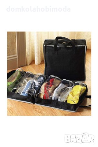 Чанта органайзер за обувки, 6 чифта, Червен и Черен цвят, снимка 5 - Други - 40661974