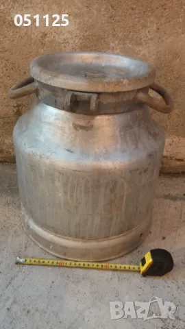 алуминиев гюм за мляко с капак 25 литра