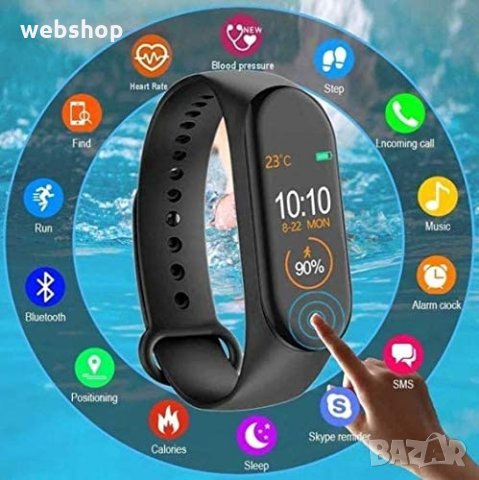 Смарт часовник M4 Band, Bluetooth, Sport smartwatch M4, Smart bracelet, фитнес гривна, снимка 5 - Смарт часовници - 35997188