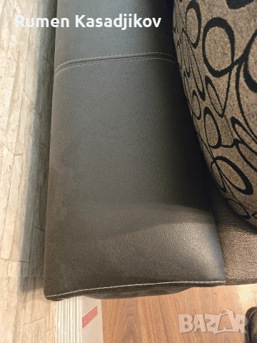 Ъглови дивани корпус естествена кожа възглавници от текстил , снимка 3 - Дивани и мека мебел - 53251392