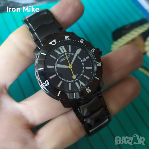 Seiko skk893 мъжки часовник 40мм кварц черен 1/3 цена