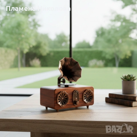 Bluetooth радио колонка AS36, 2x5W, 1800mAh – ретро и мощна, снимка 3 - Bluetooth тонколони - 53615520