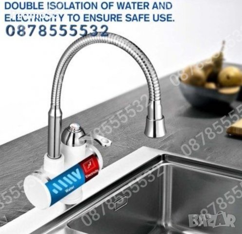 Смесител за вода нагревател за мигновено загряване 3000W гъвкав чучур, снимка 4 - Бойлери - 39327964