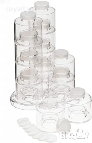Стилен и практичен органайзер за подправки – Комплект от 12 бурканчета на въртяща се основа, снимка 10 - Други - 49052732
