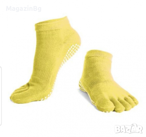 Чорапи за йога с пръсти, едноцветни, снимка 3 - Други - 36275431