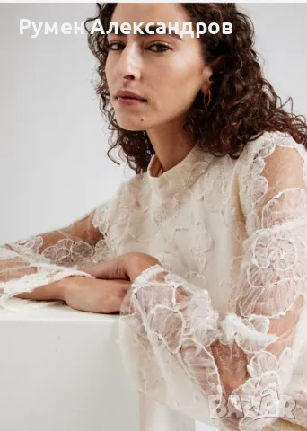 Чисто нова светло бежева дантелена рокля YASCornelia Gardenia р-р M