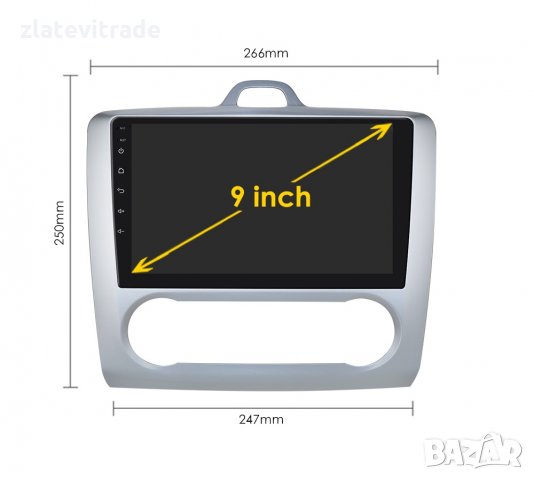 FORD FOCUS 2004 - 2011 - 9'' / 12,3" Андроид Навигация КЛИМАТРОНИК, 8837, снимка 6 - Навигация за кола - 33899226