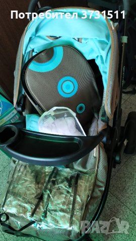 Комбинирана бебешка количка Chipolino Perfecta, снимка 3 - Детски колички - 44465500