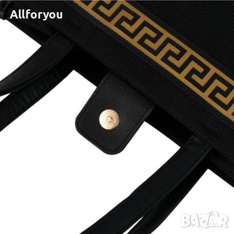 Черна чанта Versace , снимка 4 - Чанти - 53850434