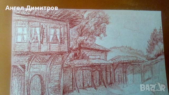 Никола Костов картина пастел Копривщица , снимка 6 - Картини - 41726761