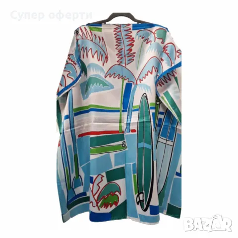 Лятна плажна туника от коприна, с артистични и морски десени, снимка 12 - Туники - 49903560