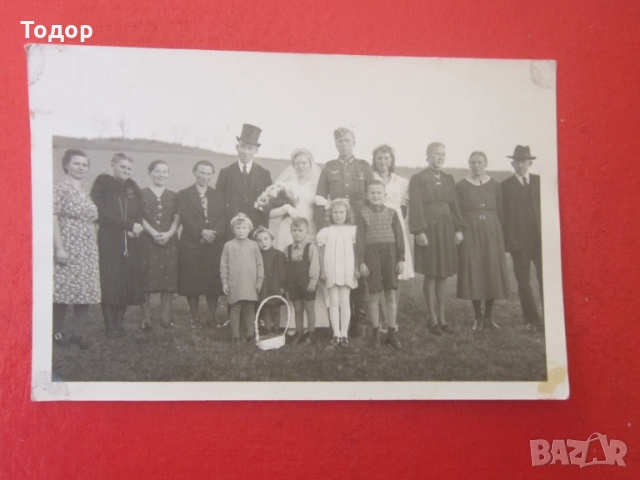 Стара снимка немски войник сватба 3 Райх, снимка 3 - Колекции - 36044095