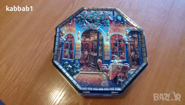 Метална кутия за бисквити и шокола с картини на Виктор Швайко - Viktor Shvaiko, снимка 5 - Колекции - 53359810