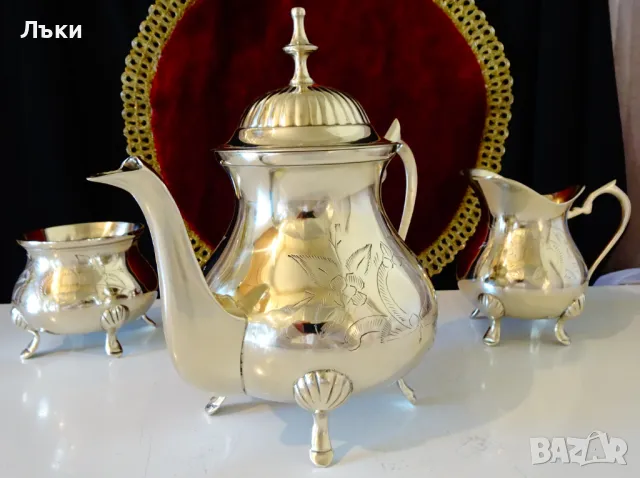 Английска бронзова кана,чайник,барок. , снимка 3 - Антикварни и старинни предмети - 47747307