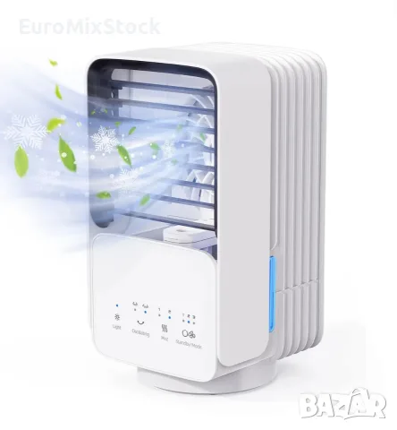 Портативен 3-в-1 Мини Климатик и Охладител за Въздух OMISOON 800мл, 8W, USB