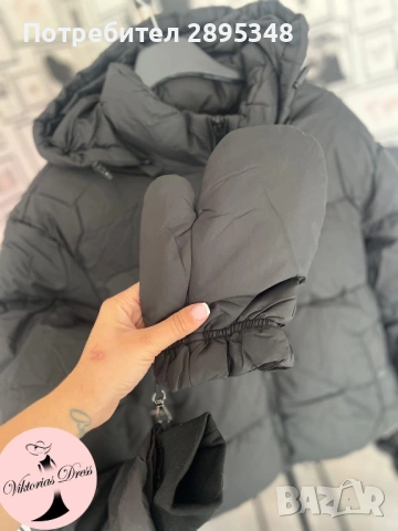 Топъл модел яке в комплект с ръкавички, снимка 4 - Якета - 53149111
